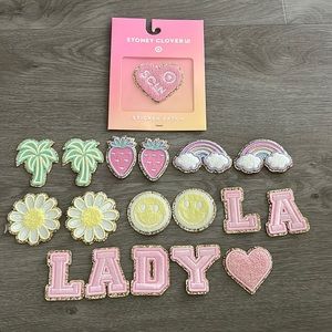 Stoney clover lane X target patches, strawberry smiley face pink heart rainbow